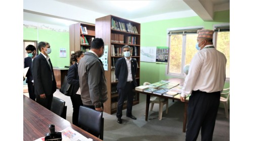Director General of DPR Dr. Buddi Sagar Poudel at NHPL Library
